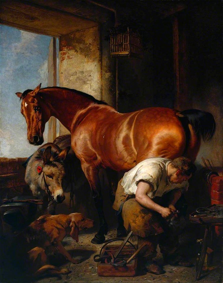 Edwin Henry Landseer (1802-1873) - Shoeing - N00606 - National Gallery