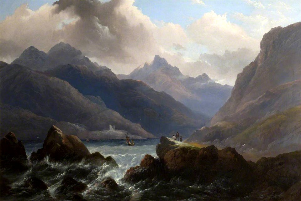 Edward Train (1801-1866) - Mountainous Lake Scene - 1230413 - National Trust