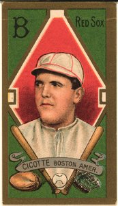 Edward V. Cicotte, Boston Red Sox, baseball card portrait LCCN2008677425