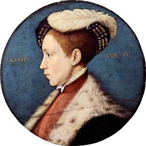 Edward VI, aged 6. Free illustration for personal and commercial use.