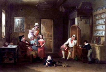 Edward Villiers Rippingille (1835) - The Progress of Intemperance Sick and repentant - Walker Art Gallery