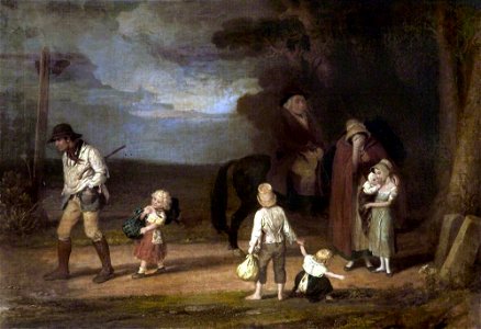 Edward Villiers Rippingille (1835) - The Progress of Intemperance The Ruined family - Walker Art Gallery