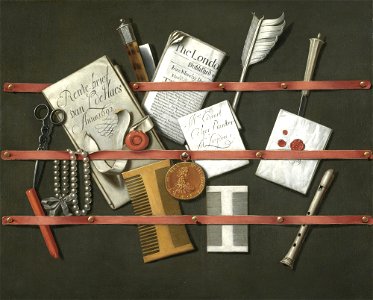 Edwart Collyer, Dutch - Still Life, A Letter Rack - 2002.159 - Detroit Institute of Arts