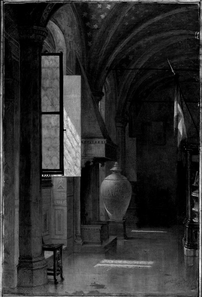 Edwin White - A Room in the Bargello, Florence - 78.26 - Museum of Fine Arts