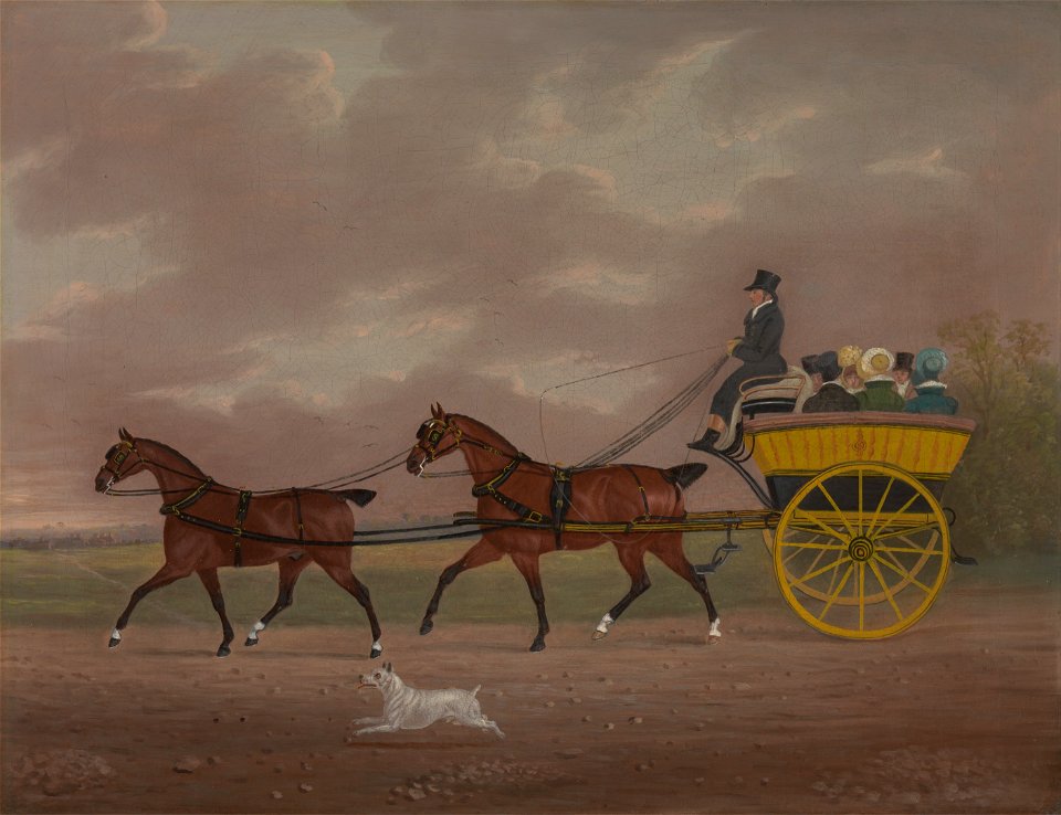 Edwin W. Cooper of Beccles - A Gentleman Driving Tandem to a Jaunting Car - Google Art Project