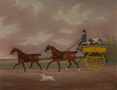 Edwin W. Cooper of Beccles - A Gentleman Driving Tandem to a Jaunting Car - Google Art Project