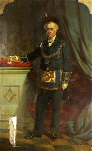 Edwin Williams (1822-1881^) - James Henry Legge (1804–1883), 3rd Baron Sherborne in Masonic Robes - 1316196 - National Trust