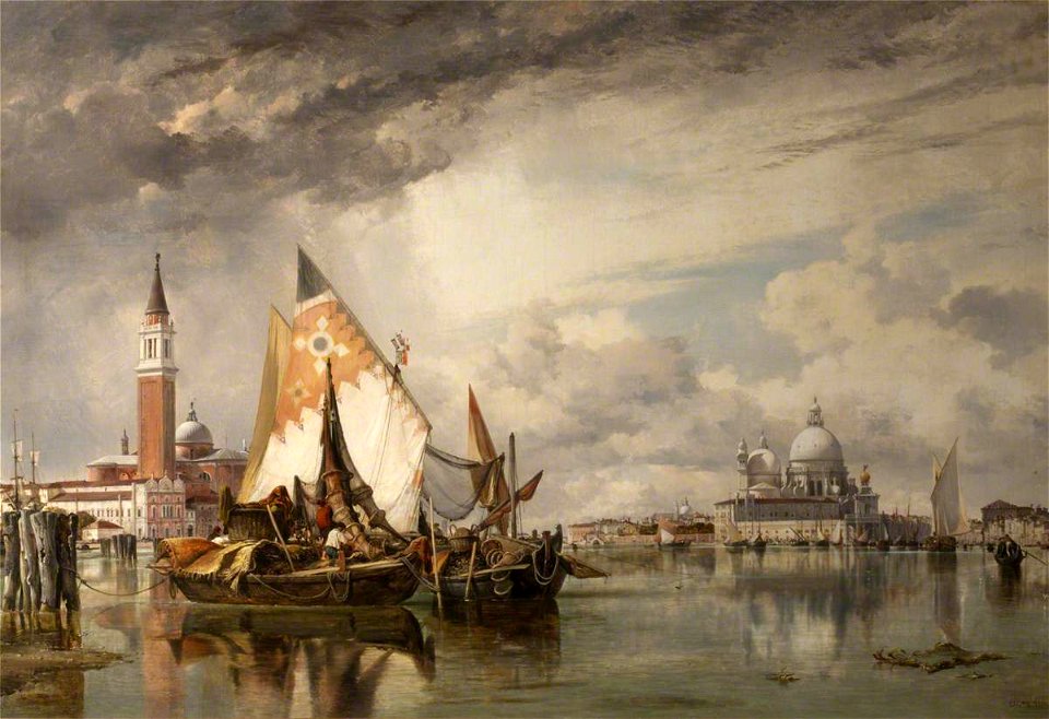 Edward William Cooke (1811-1880) - San Giorgio Maggiore and the Salute, Venice, with Fishing Craft of Chioggia and the Lagoon - 1230225 - National Trust