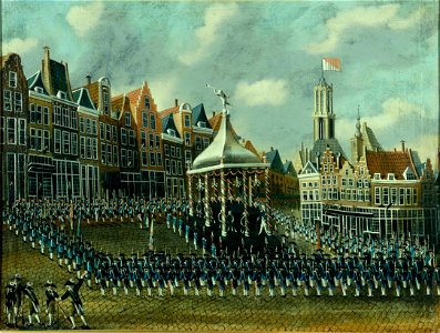 Eedsaflegging op het regeringsreglement op de Neude te Utrecht op 12 oktober 1786 Centraal Museum 2291. Free illustration for personal and commercial use.