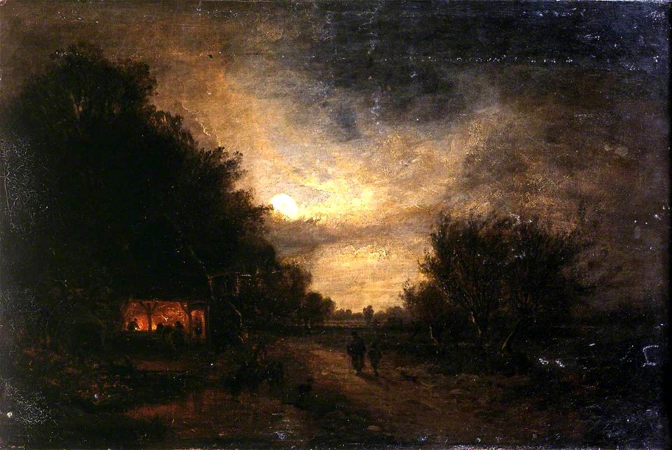 Edward Williams (1782-1855) - A Village Forge, Moonlight - T00788 - Tate