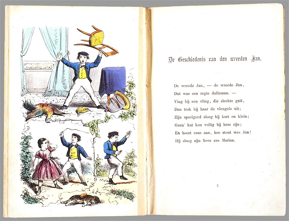 Een aardig prentenboek met leerzame vertellingen naar het beroemde Hoogduitsche kinderwerk Der Struwwelpeter - PPN 124486932 - Image 4