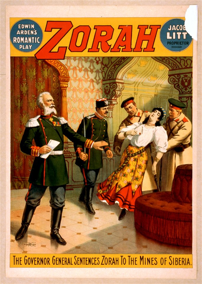 Edwin Arden's romantic play, Zorah LCCN2014636571