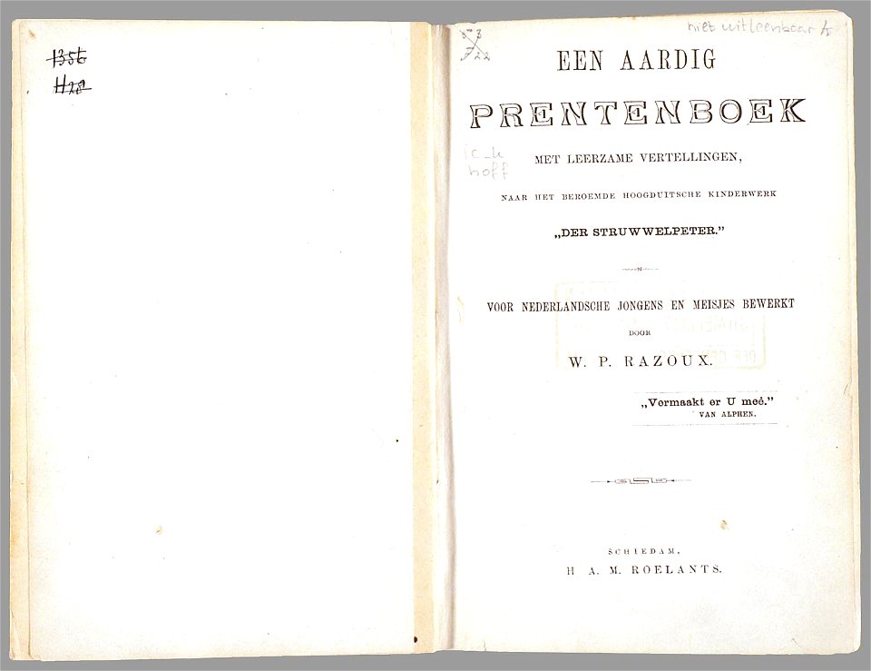 Een aardig prentenboek met leerzame vertellingen naar het beroemde Hoogduitsche kinderwerk Der Struwwelpeter - PPN 124486932 - Image 2