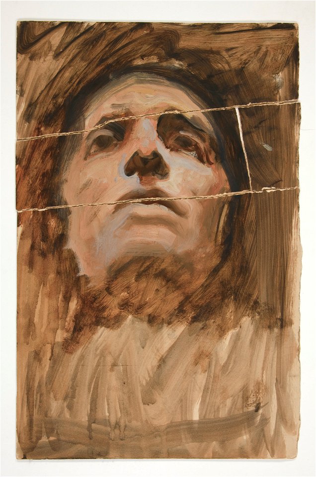 Edwin Austin Abbey - Study of a head - 1937.4255 - Yale University Art Gallery