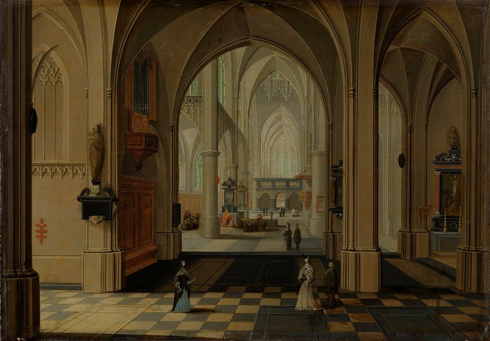 Een kerkinterieur Rijksmuseum SK-A-287