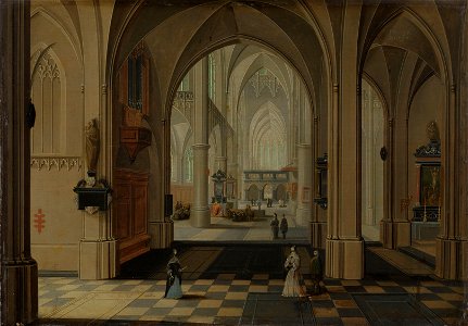 Een kerkinterieur Rijksmuseum SK-A-287
