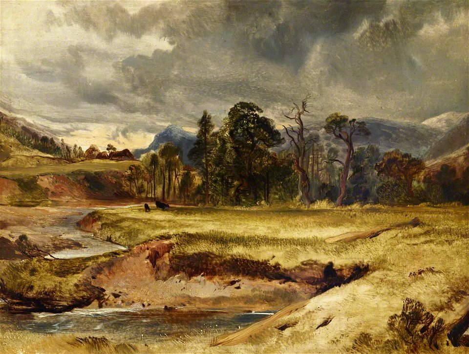Edwin Henry Landseer (1802-1873) - Scottish River Scene with Cattle in a Meadow - 515524 - National Trust
