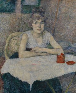 Een jonge vrouw aan tafel, 'Poudre de riz' - s0274V1962 - Van Gogh Museum