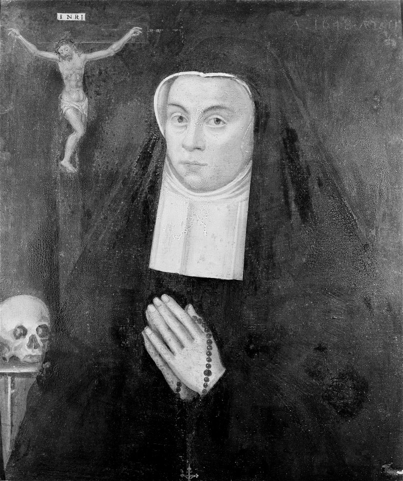 Een non met gevouwen handen, objectnr SA 21723