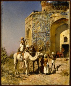 Edwin Lord Weeks - The Old Blue-Tiled Mosque Outside of Delhi, India - Google Art Project