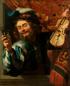 Een vrolijke vioolspeler Rijksmuseum SK-A-180