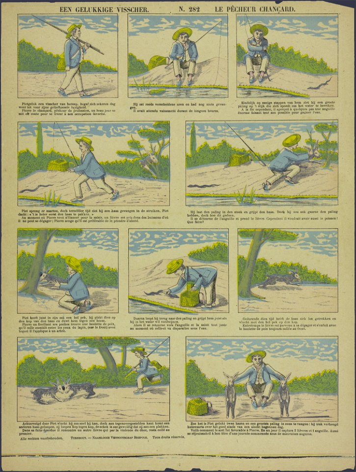 Een gelukkige visscher-Catchpenny print-PRENT 0112
