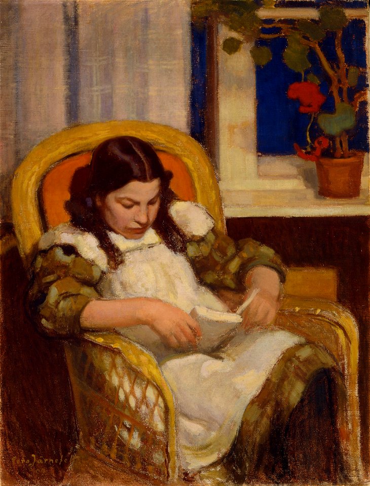 Eero Järnefelt - Girl Reading - A II 891 - Finnish National Gallery