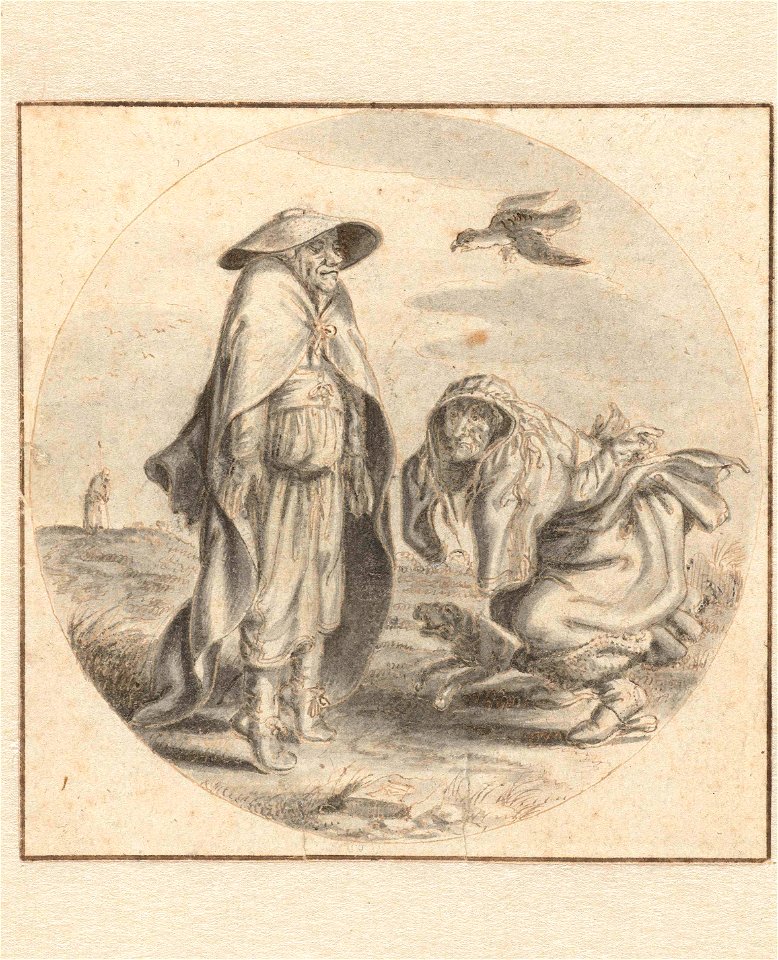 Een man en een vrouw die vogels nadoen