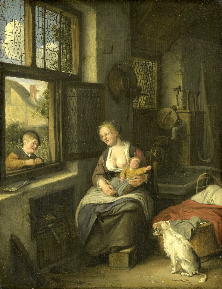 Een moeder met haar kinderen Rijksmuseum SK-A-688