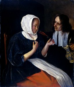 Een drinkend paar Rijksmuseum SK-C-233