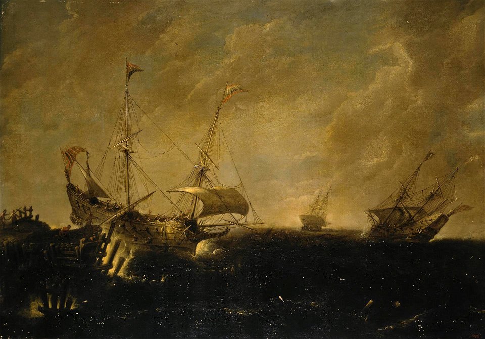 Andries van Eertvelt - Stormy Sea (Hermitage)