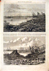 Effects of the Cyclone at Calcutta - ILN 1864. Free illustration for personal and commercial use.