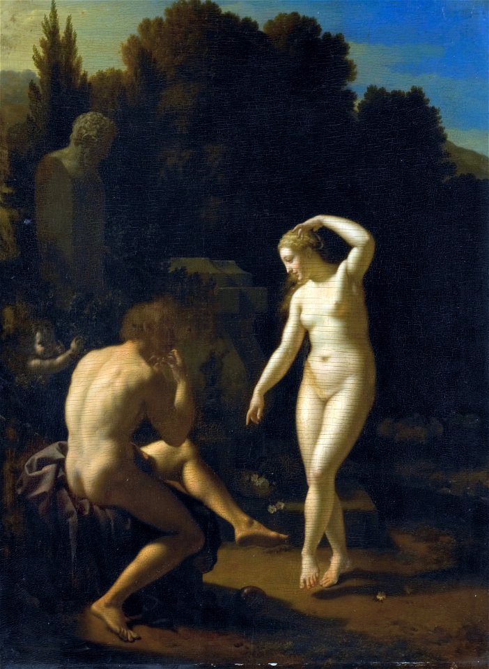 Een nymf dansend op het fluitspel van een herder Rijksmuseum SK-A-467 (white balance)