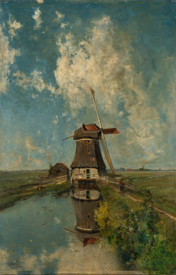 Een molen aan een poldervaart, bekend als ‘In de maand juli’ Rijksmuseum SK-A-1505