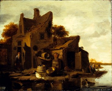 Egbert van der Poel - Farm House on Canal - y1929-20 - Princeton University Art Museum