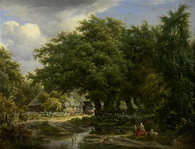 Egbert van Drielst - Boerenwoning tussen geboomte (Emmen) - BR0453 - Rijksmuseum Twenthe