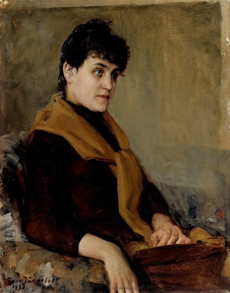 Eero Järnefelt - Engagement Portrait of Saimi - A-2012-320 - Finnish National Gallery
