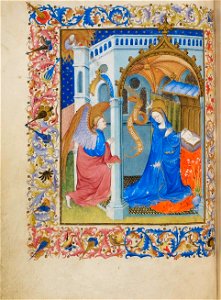 Egerton hours - Annonciation - Eg1070 f15v