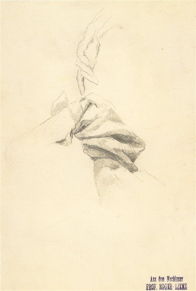Egger-Lienz - Arm mit offenem Ärmel, Hand
