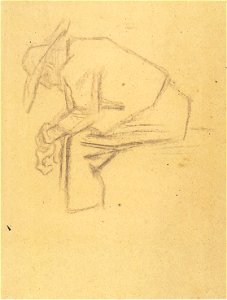 Egger-Lienz - Die Alten (Studie zur Gestalt rechts unten in der ersten Fassung)