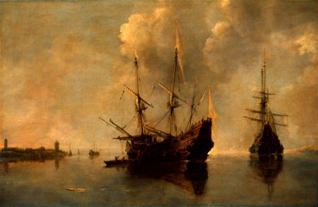 Andries van Eertvelt - Two Ships at Anchor - WGA7476