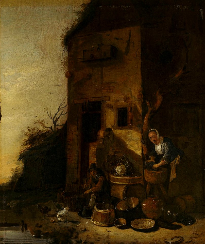Egbert Lievensz. van der Poel - Household Chores - S-2009-84 - Finnish National Gallery