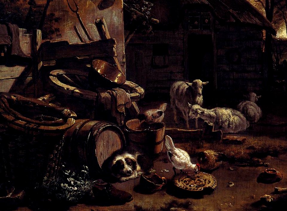 Egbert van der Poel - Barnyard Scene (detail) - WGA17996