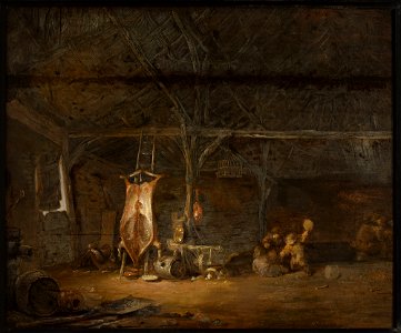 Egbert van der Poel - Slaughterhouse interior - M.Ob.494 MNW - National Museum in Warsaw