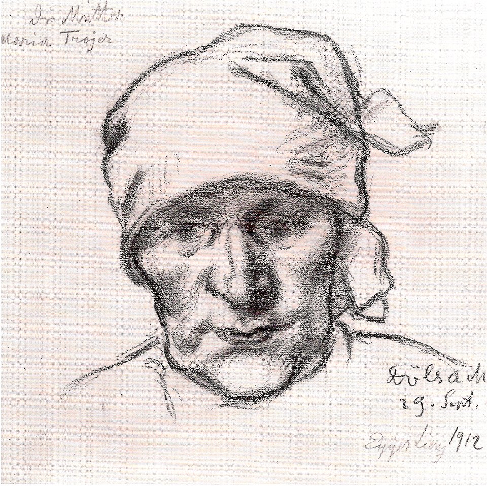 Egger-Lienz - Mutter des Künstlers, Maria Trojer - 1912