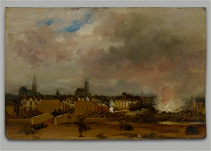 Egbert Lievens van der Poel - The Explosion of the Powder Magazine in Delft, 1654 - ILE1993.1.3 - Yale University Art Gallery