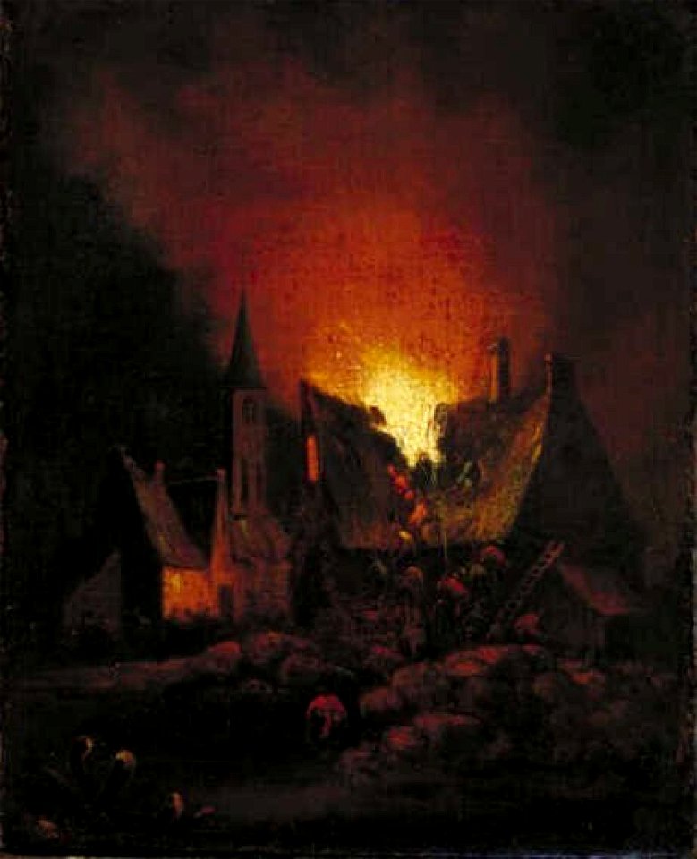 Egbert Lievensz. van der Poel - Dorpsbrand - 2376 (OK) - Museum Boijmans Van Beuningen