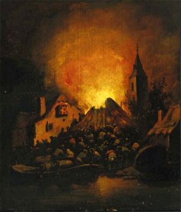 Egbert Lievensz. van der Poel - Nachtelijke brand - 1667 (OK) - Museum Boijmans Van Beuningen