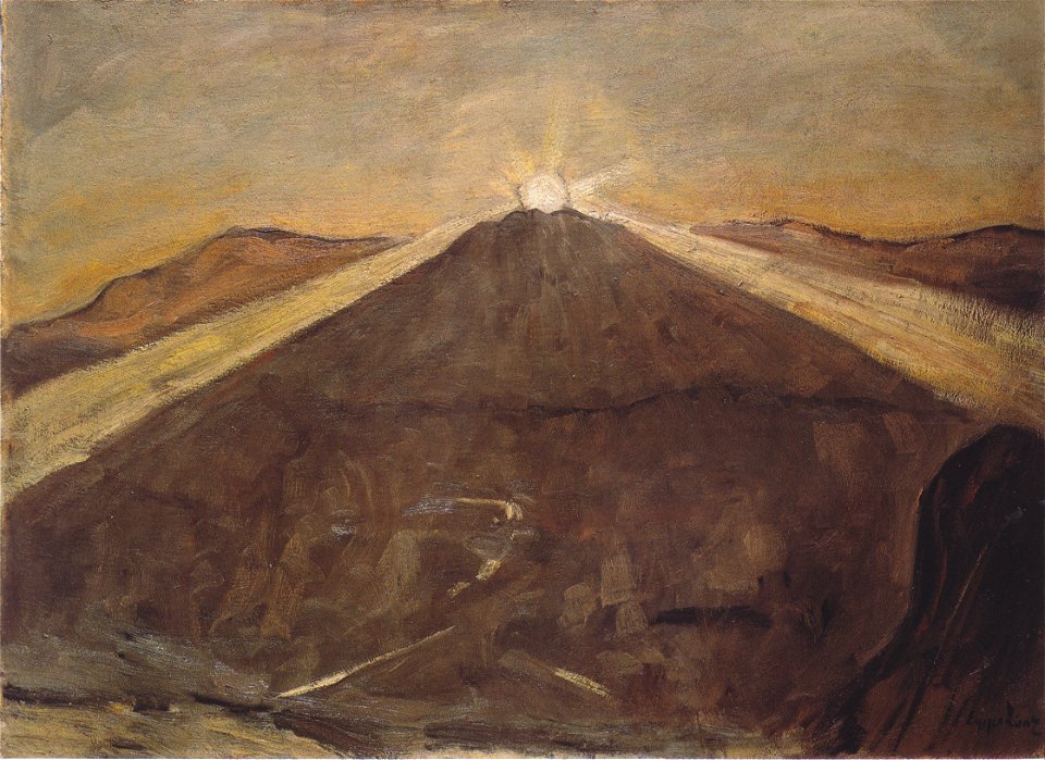 Egger-Lienz - Sonnenuntergang auf der Mendel - 1919
