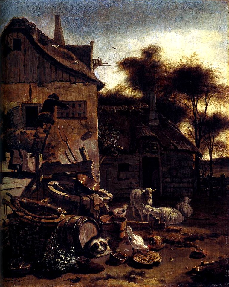 Egbert van der Poel-Barnyard Scene-1658